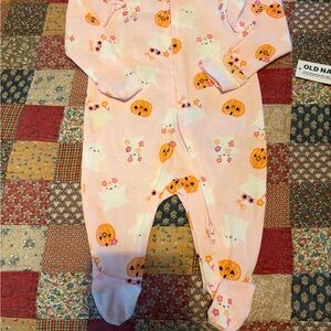 Old Navy Light Pink Halloween Footie